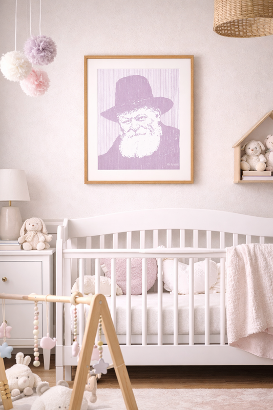 Pale Pink Rebbe on Matte Poster