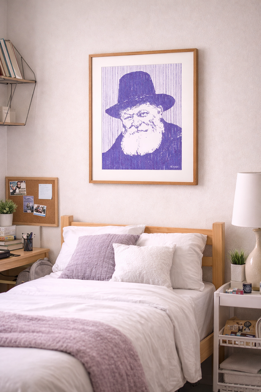 Purple Rebbe on Matte Poster